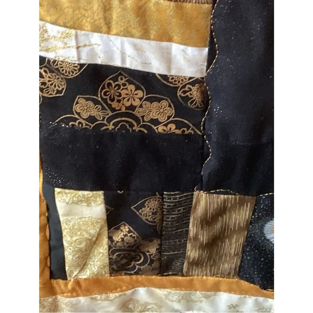 NWT. Gold and Black Star Lap Quilt